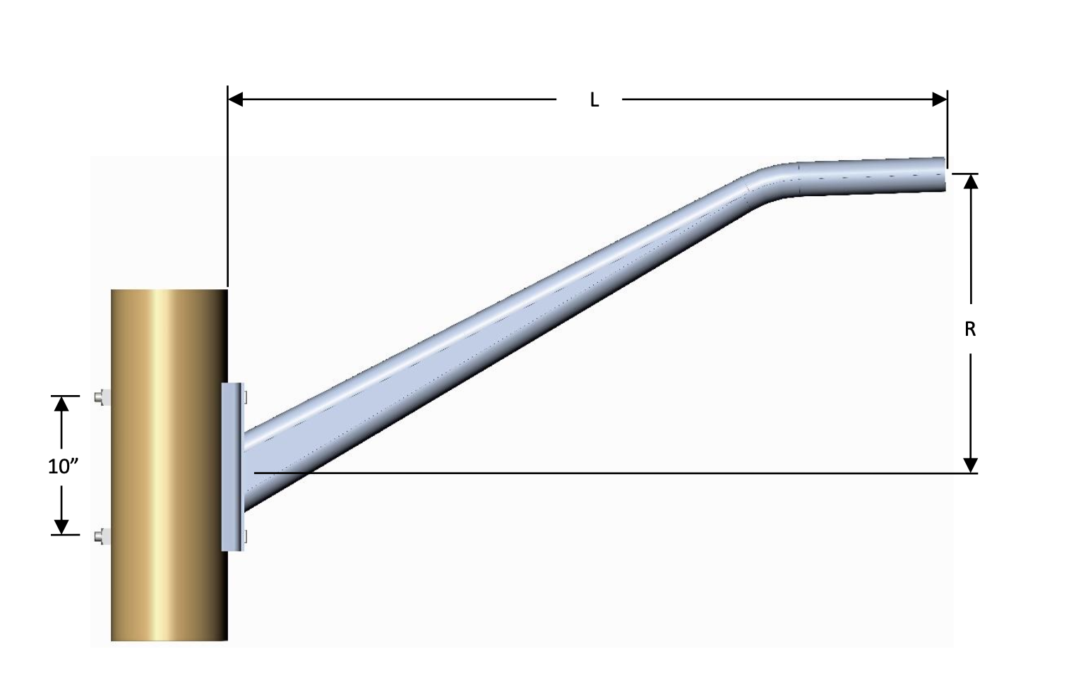 TE-424 Tapered Elliptical Mast Arm
